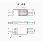 EP60A ESC for 6-14S ESC High Voltage Speed Regulator Accessories Parts for  EA60 Motor ESC